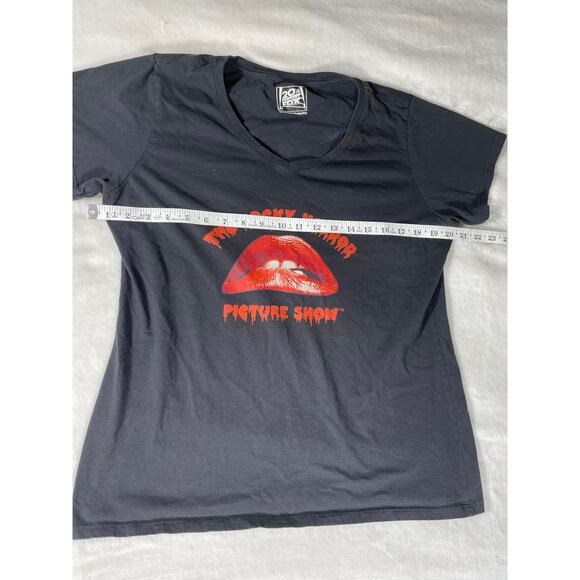 Rocky Horror Picture Show Lips Tee Black V-Neck Women’s M - Picture 3 of 6